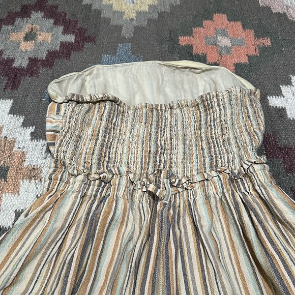 Free People striped strapless wide leg jumper with cute string belt - Picture 12 of 13